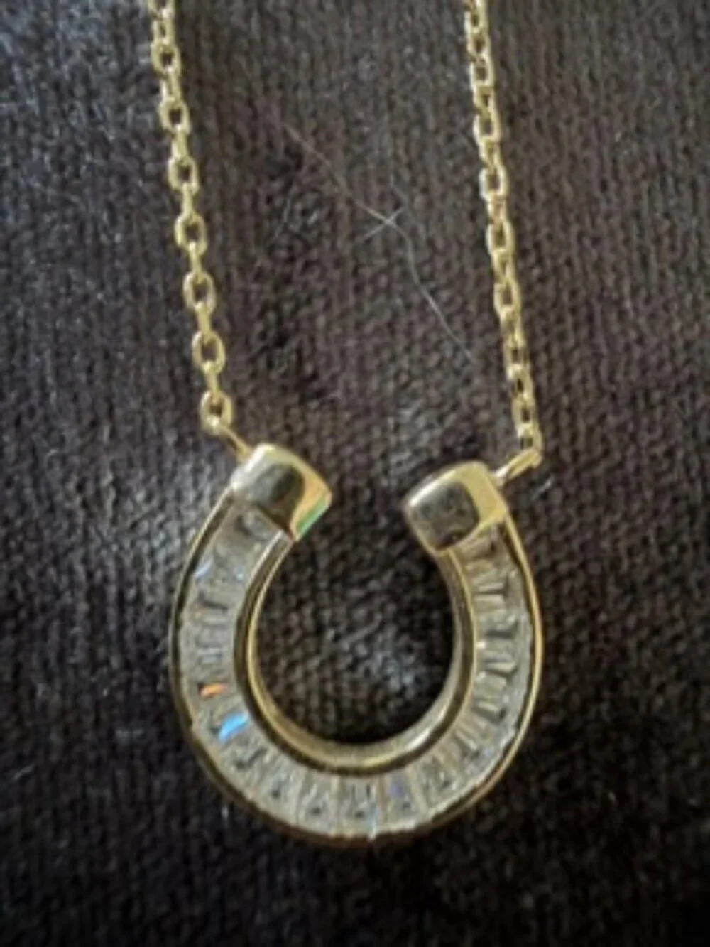 Horseshoe pendent necklace
